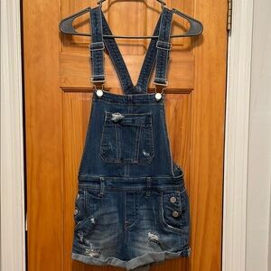 Denim Overall Shorts